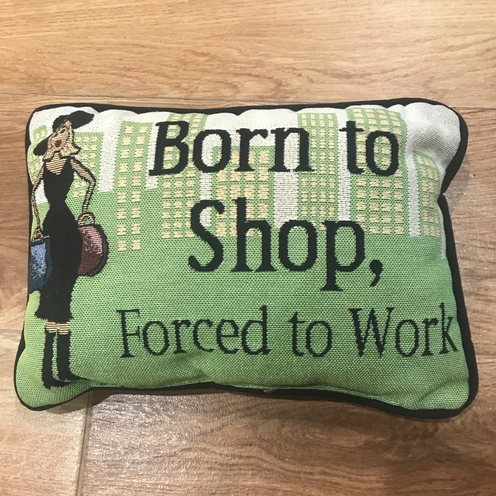 Accent pillow “Born to Shop”